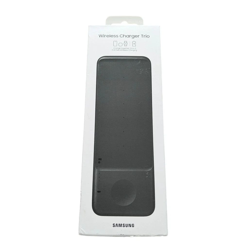 Mm2-O Samsung Wireless Charger Trio 9w Fast Wireless Charging 3 In 1 - Black
